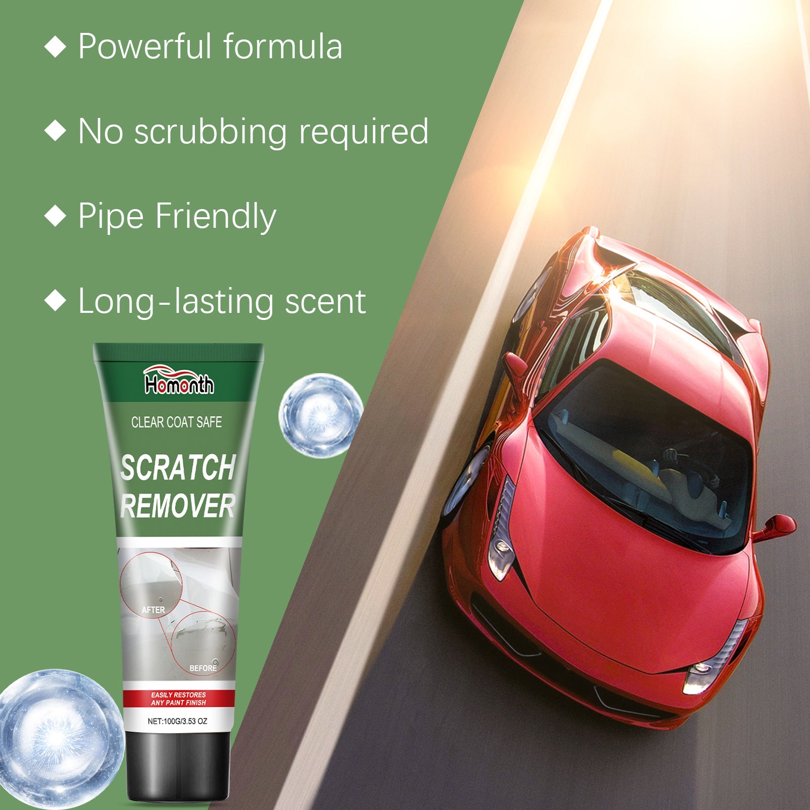 Automotive Scratch Care Wax, Automotive Paint Polishing Maintenance Anti-Fouling Repair Paint Repair Scratch Care Wax