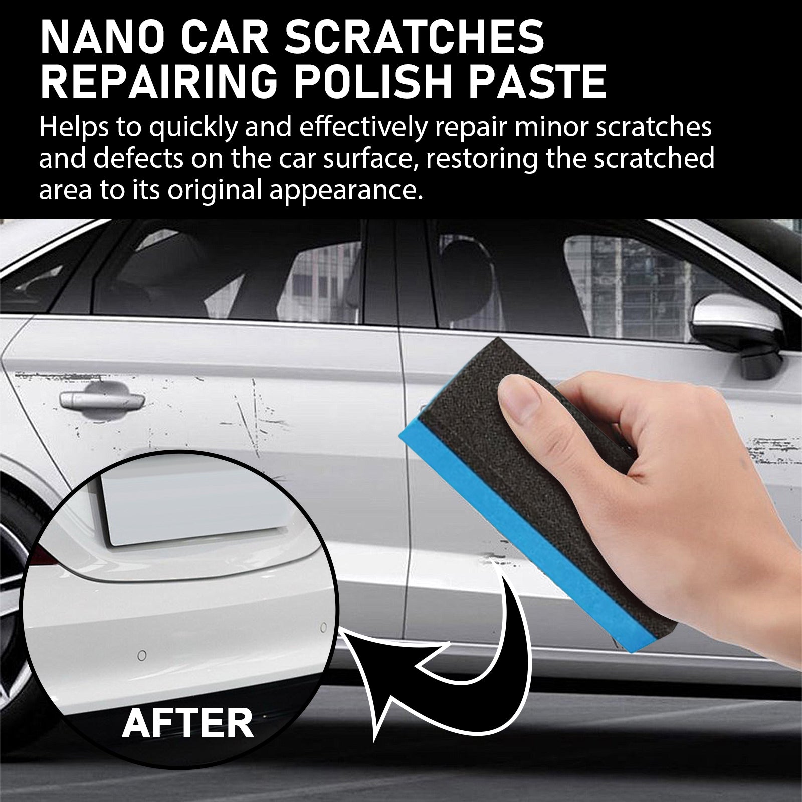 Nano Car Scratches Repairing Polish Paste, Refurbished Polishing Maintenance For Automotive Paint Scratches Wax
