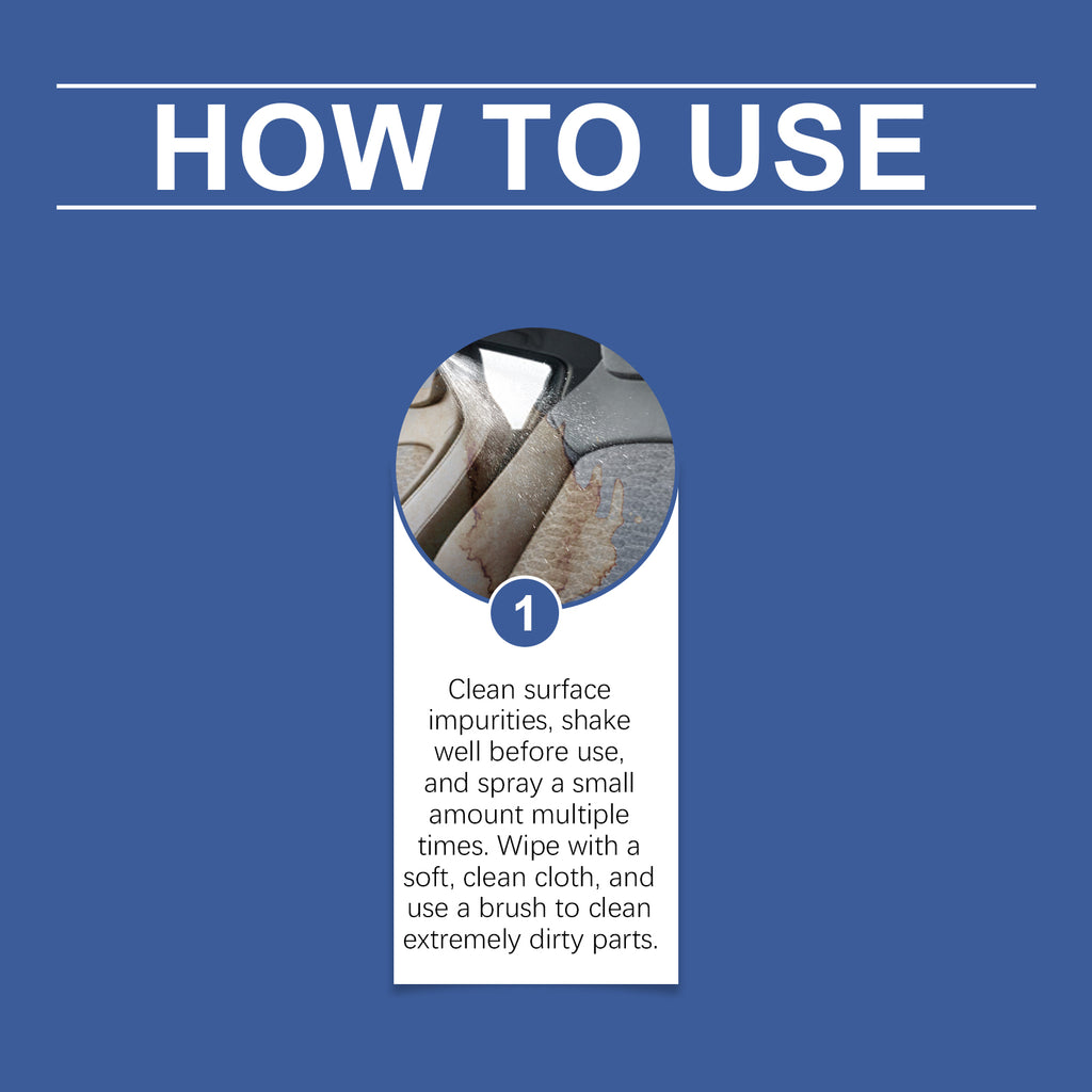 Multi-Purpose Automotive Interior Foam Cleaner, Automotive Leather Fabric Plastic Interior Cleaner