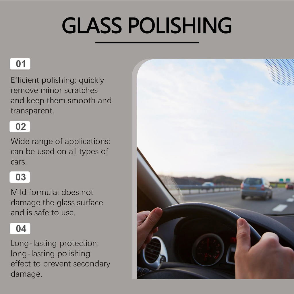 Automotive Glass Polish Windshield Cleaner Decontamination Scratch Repair Polishing Retreader