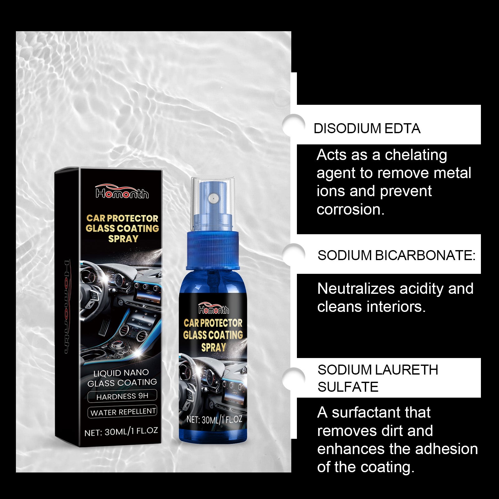 Automotive Interior Repair Fluid, Automotive Interior Multi-Functional Cleaning Instrument Table Decontamination Renovation Repair