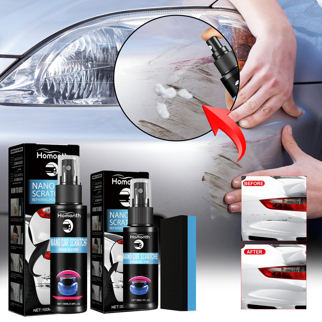 Homonth Scratch Repair Spray, Automotive Scratch Reconditioning Cleaning Repair Maintenance Brightening Care Paint Spray