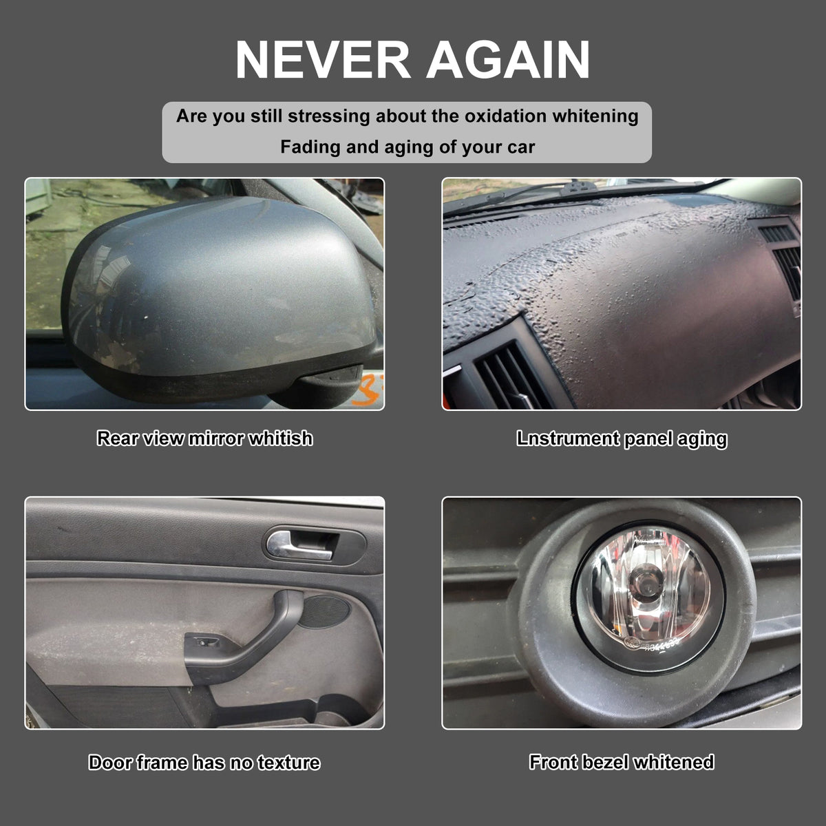 Plastic Restorer, Automotive Interior Refurbishment Plated Crystal Anti-Rust Care And Maintenance Cleaning Agent